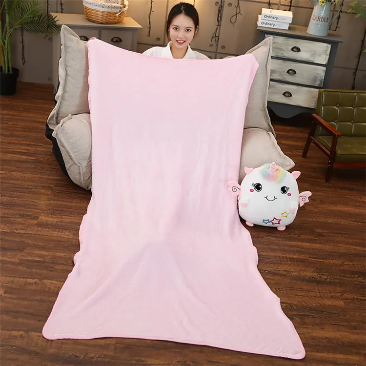 Мягкая набивная Подушка Единорог 3 в 1 подушка с одеялом милые плюшевые животные