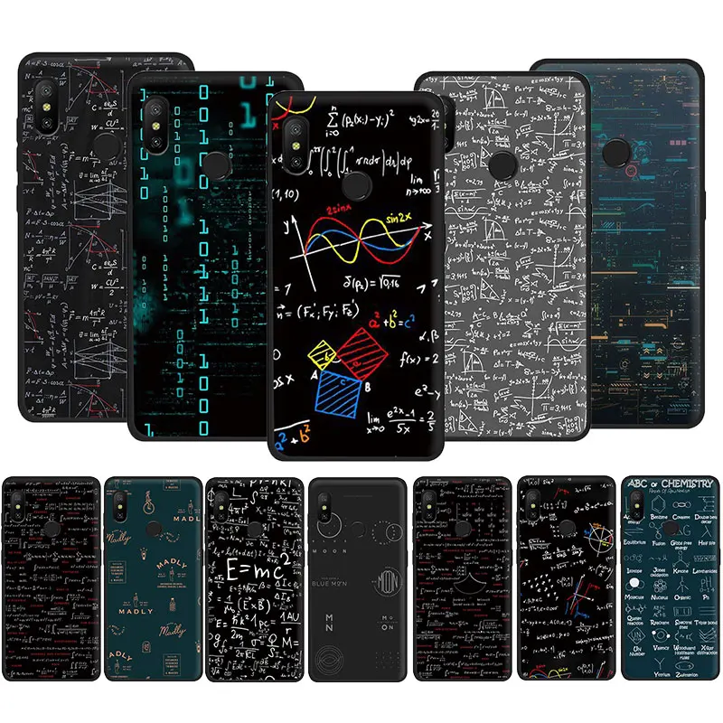 Мягкий силиконовый чехол Math Chemical formuls из ТПУ для Redmi Note 5 6 7 8 9 Pro Max 8T 9S 5A Prime|Бамперы| |