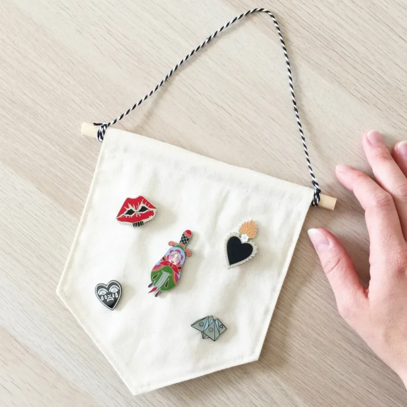 Хлопковая пустая булавка настенный дисплей перьевой баннер значок кнопки и