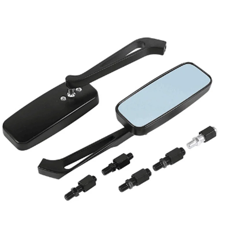 Черные 8 мм 10 мотоциклетные боковые зеркала заднего вида для Honda Yamaha Kawasaki уличные