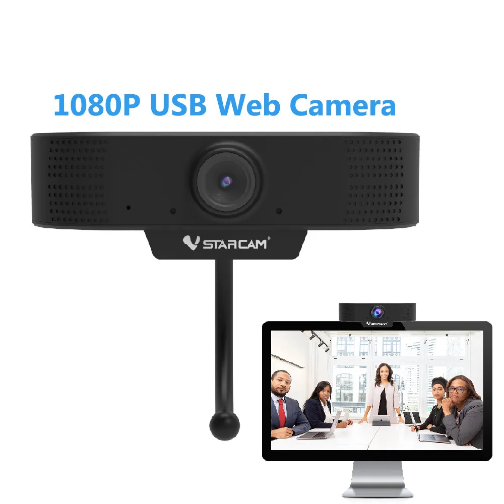 Веб камера Vstarcam 1080P USB веб для настольного ноутбука ПК встроенный микрофон Plug & Play