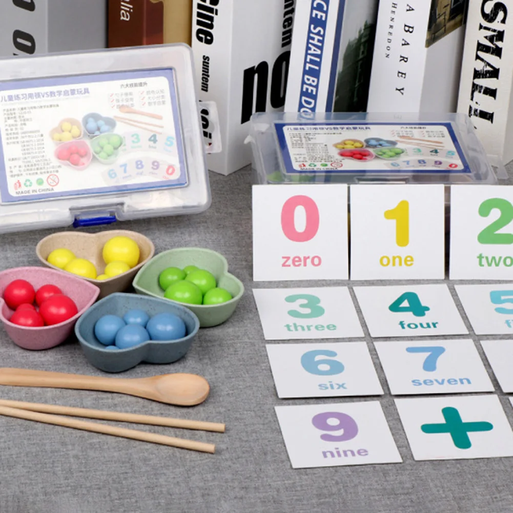 

Color Beads Matching Wooden Clip Beads Game Practice Chopsticks Kids Early Education Puzzle Teaching Aid Baby Learning Toy