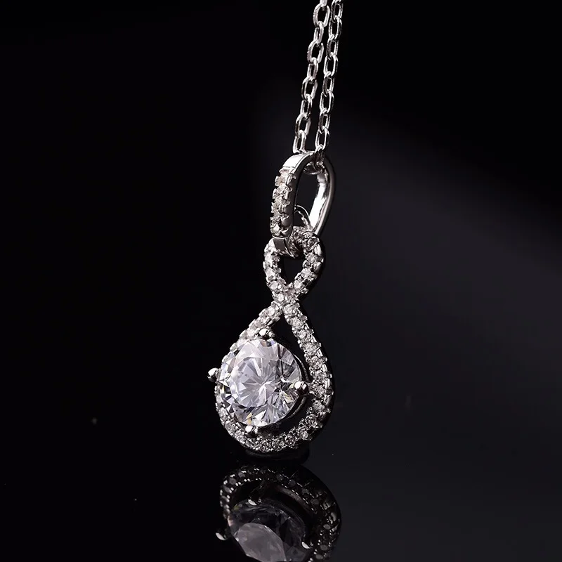 Ожерелье из серебра 925 пробы с поэзией магазина 1.00ct D VVS классическое ожерелье