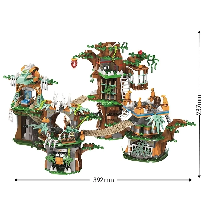 

Creator Expert Dinosaur Tribe Tree House 1000PCS Modular MOC Building Blocks Ideas Bricks Jurassic World Park Model Animal Toys