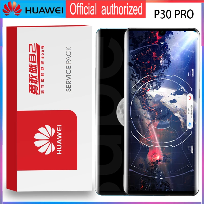 6,4" Дисплей, с корпусом, запасные части для huawei P30 Pro ЖК-дисплей кодирующий преобразователь сенсорного экрана в сборе VOG-L29 VOG-L09 VOG-L04