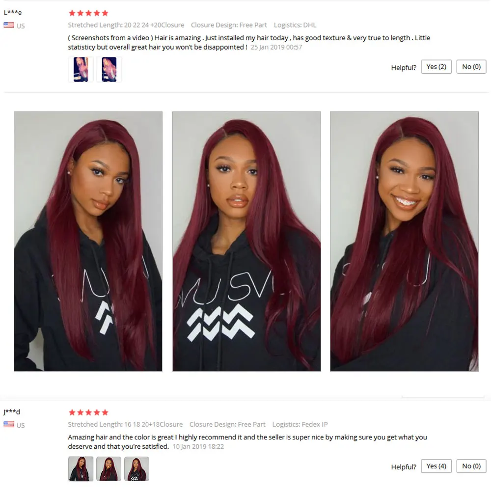 Цветные пряди с фронтальной частью 99j красные бразильские человеческие волосы