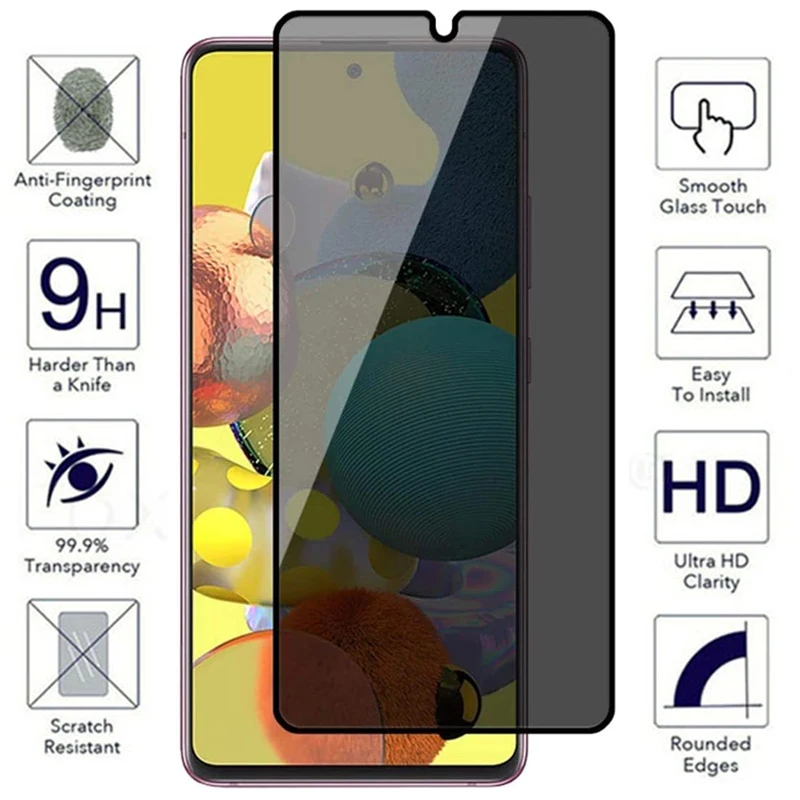 9H Privacy Tempered Glass For Samsung Galaxy A30 A20 A10 Anti-Spy Screen Protector For Samsung Galaxy A40 A50 A70 A71 A80 A90 5G