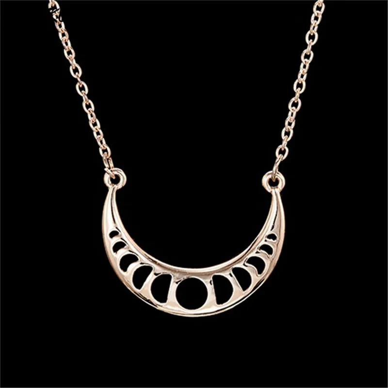 Женское ожерелье с полумесяцем и фазой Луны Очаровательное лунным затмением