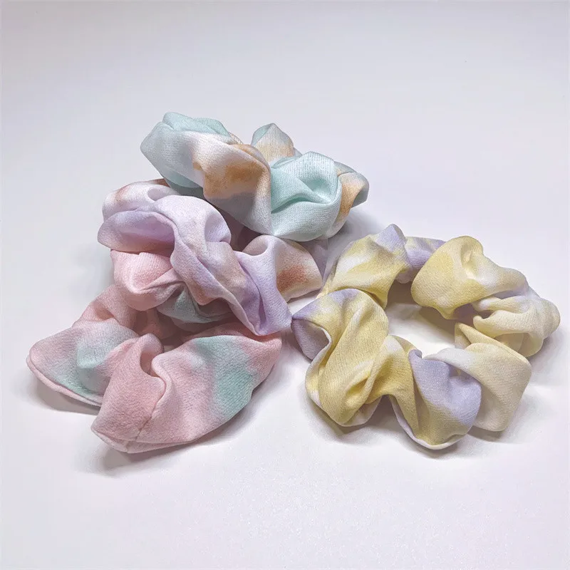 Шифоновые резинки для волос разноцветные |