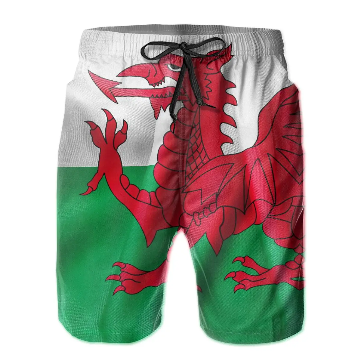 

Causal Breathable Quick Dry Funny Novelty Sports Wales Flag Male Shorts