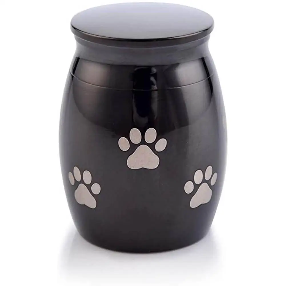 

MeterMall Black Stainless Steel Urns Pets Dog Cat Birds Mouse Cremation Ashes Urn Keepsake Casket Columbarium Pets Memorials