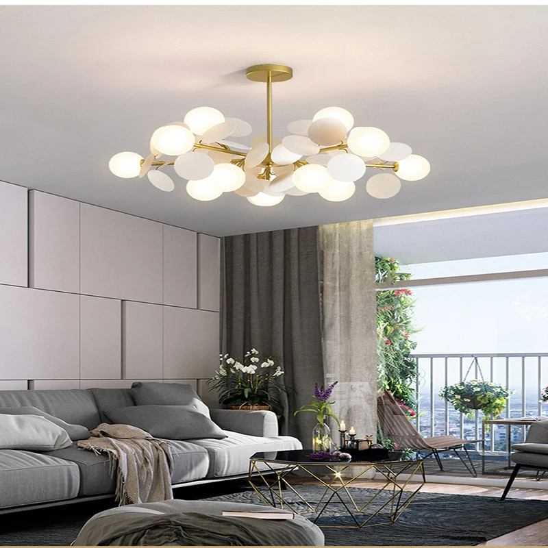 Nordic Chandelier modern minimalist living room bedroom lighting personality creative designer warm and romantic chandelier