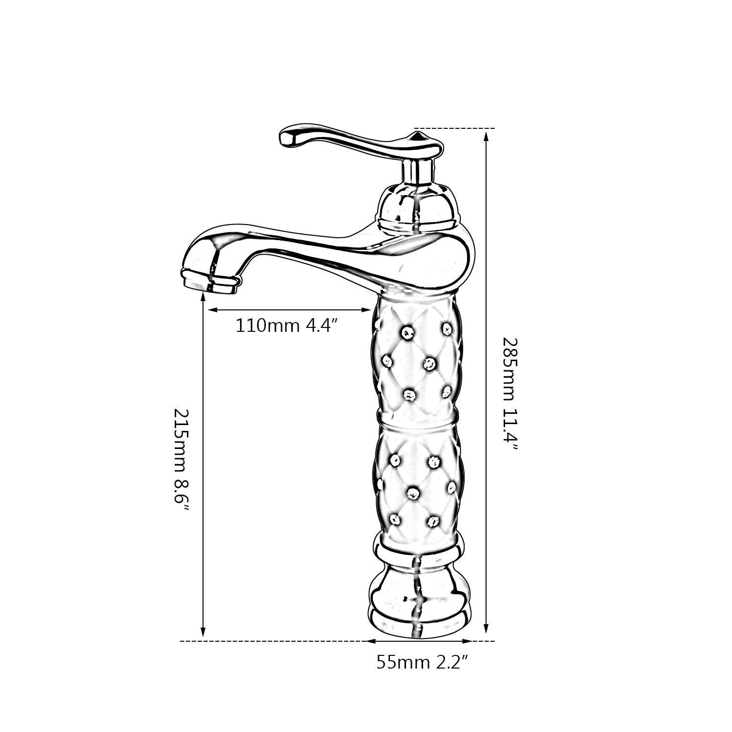 OUBONI роскошный позолоченный полированный смеситель для раковины в ванной комнате