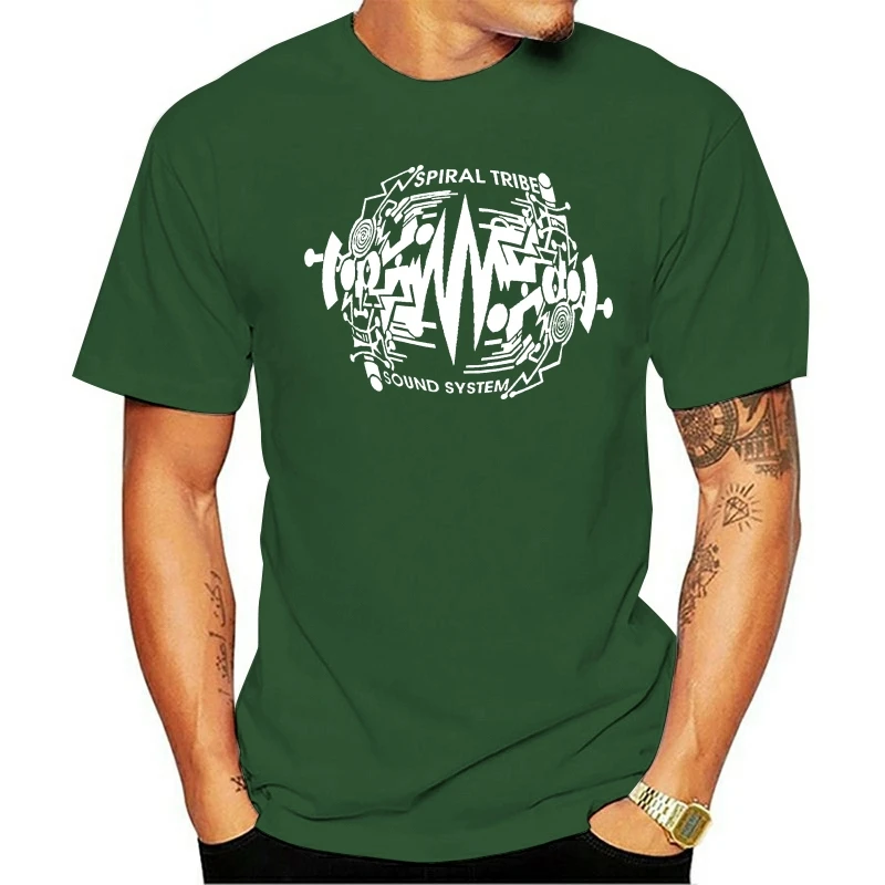 Новые Популярные Спираль племени техническая вечерние музыка мужские черные S 3XL