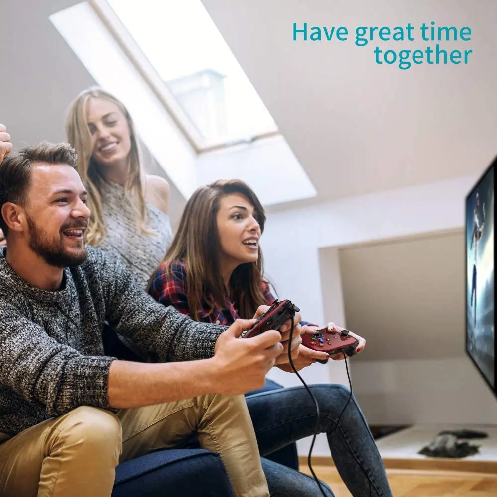 

Wired Gaming Controller, Joystick Gamepad with Dual-Vibration PC Game Controller Compatible with PS3, Switch,