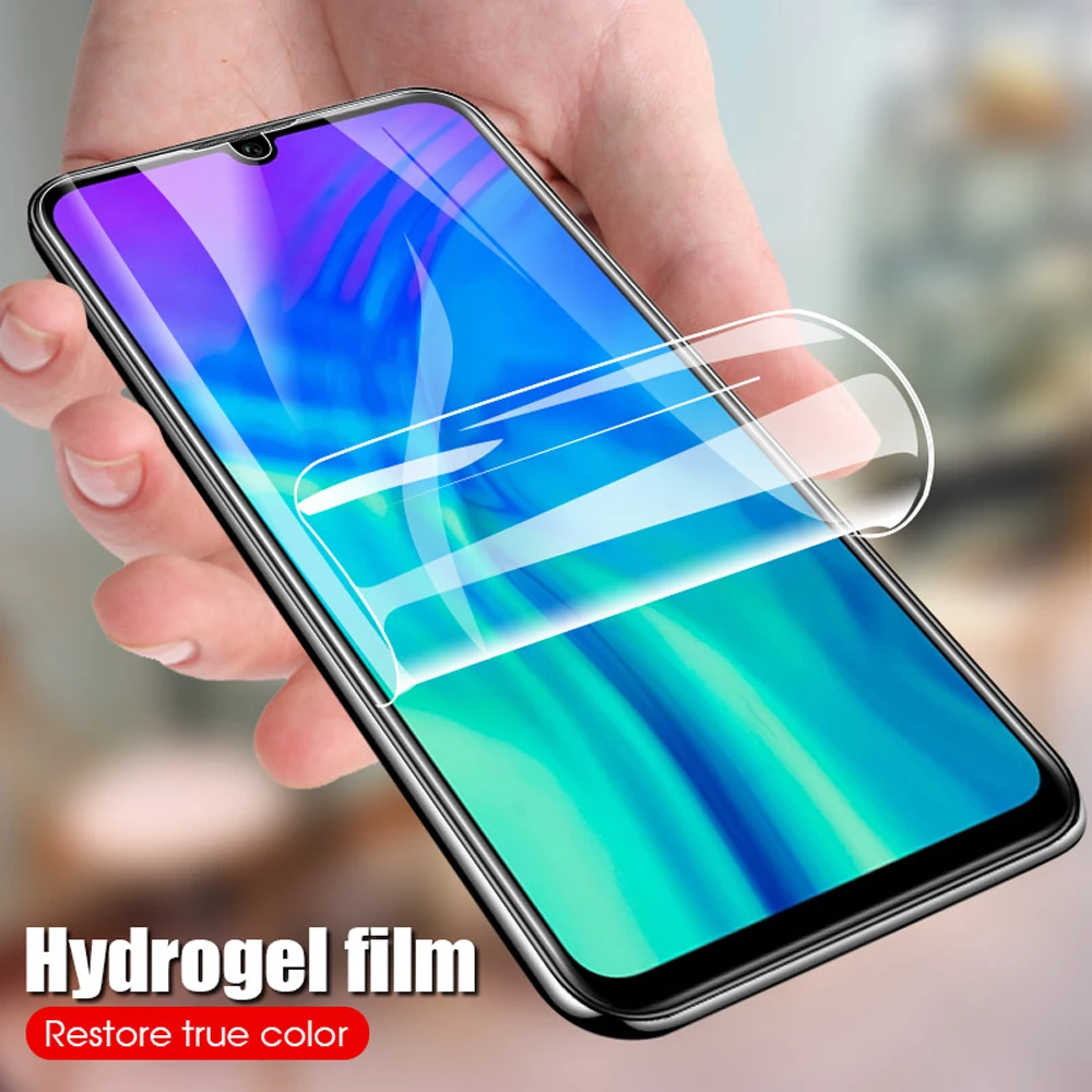 

soft full cover for huawei y6 y7 pro 2019 prime 2018 hydrogel film phone screen protector y9 2019 Not Glass protective film