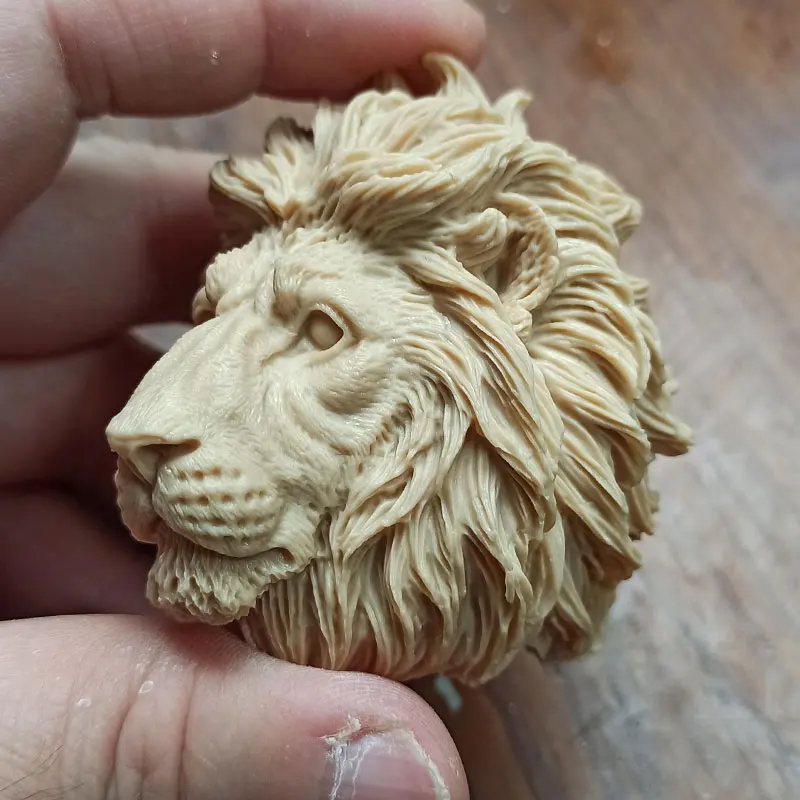 

In Stock Scale 1/6 Lion Animal Corps Head Sculpture Unpainted White Color For 12inch Figures Collectable