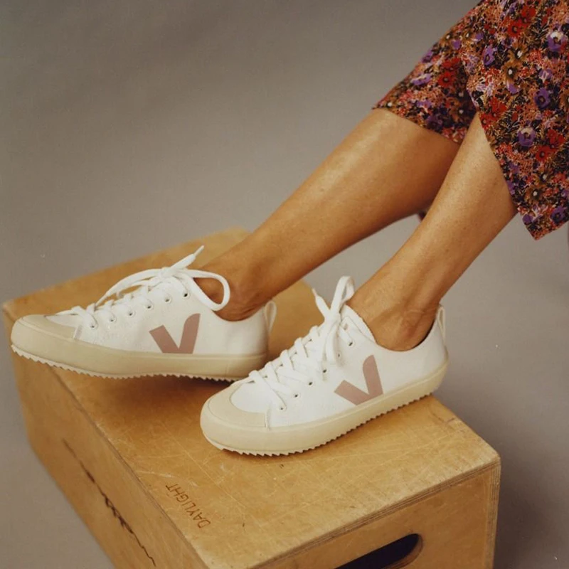 

Original VEJA Nova Sneakers Women's Canvas Shoes Men's Shoes V-Shaped Non-slip White Shoes Multi-Style Versatile New Size 35-46
