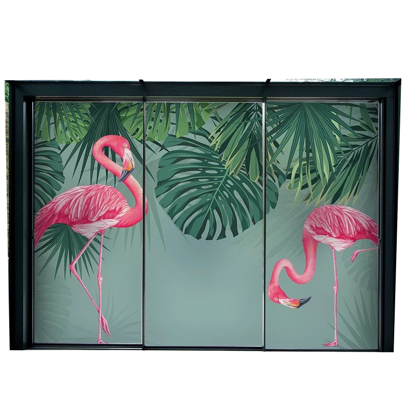 

Glass sticker window light opaque bathroom glass anti-glare paper window paper flamingo electrostatic adsorption