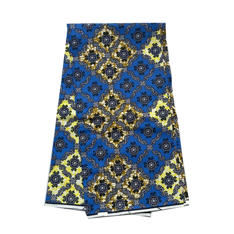 

Sewing Material For Dress 1 Yard 100%High Quality 100%Breathable African Ankara Style Wax Dye Prints Cotton Fabric V-L 60