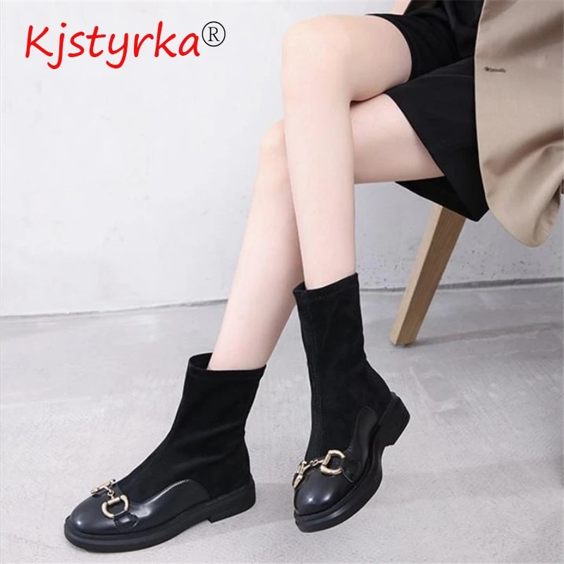 

Women shoes Boots Fashion Platform Ankle Boots Ladies Shoes Short Boot Female Low Heels Footwear Fashion 2020 Comfort Autumn