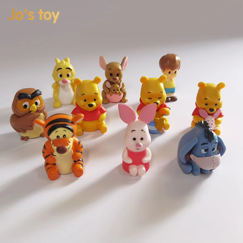

Jo's toy Disney 10Pcs/Set Winnie the Pooh Family Cartoon Cute model Figure Toy Winnie Pooh Piglet Owl Tiger Gifts for kids