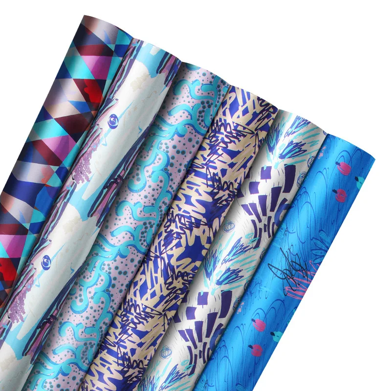 

6Pcs/Set Wrapping Paper Art graffiti Birthday Valentine Gradient gift paper 2021 Design Wedding gift wrapping paper