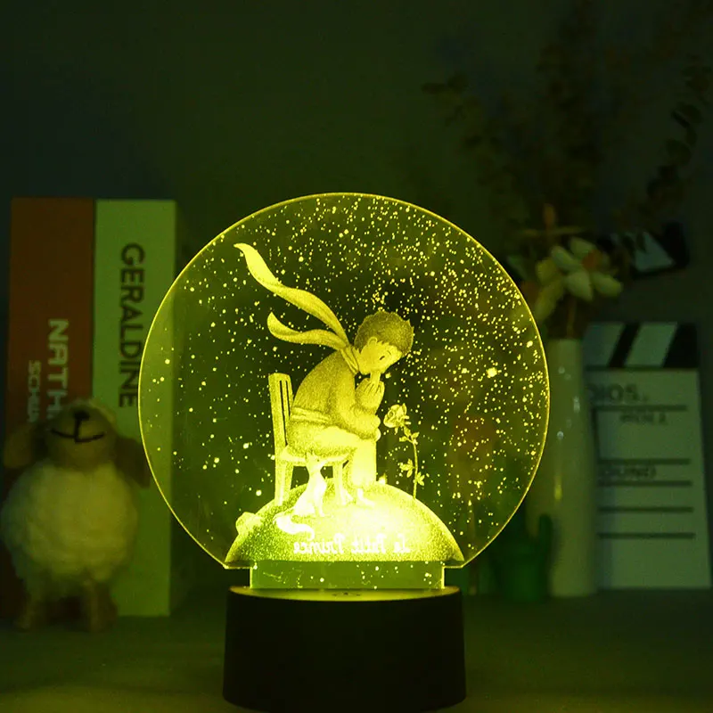 

Bluetooth Base French Fairy Tale Little Prince 3D Lamp For Bedroom Girls Room Decoration Led Spotlights Children's Gift Decor