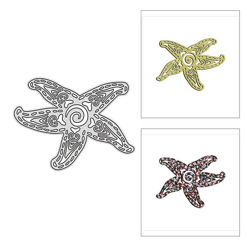 

New DIY Lacy Starfish Animal Craft Mold 2021 Metal Cutting Dies for Scrapbooking and Card Making Album Decor Embossing No Stamps