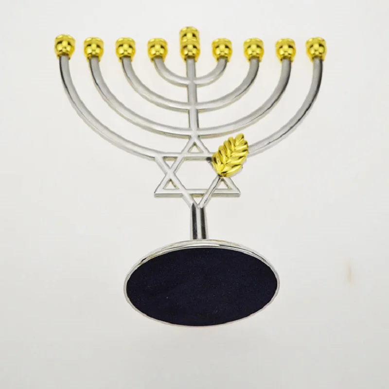 Подсвечник Звезда Давида из металлического сплава с 9 ветвями | Дом и сад