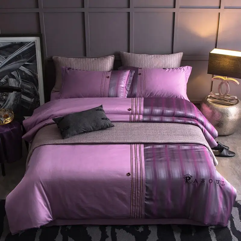 Комплект постельного белья из хлопка и сатина комплект с простыней