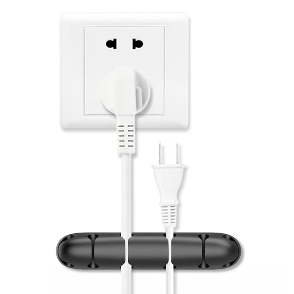 

Cable Organizer Silicone Wire Winder USB Cable Management Under Desk Wall Tidy Clips Earphone Mouse Phone Charging Cord Holder