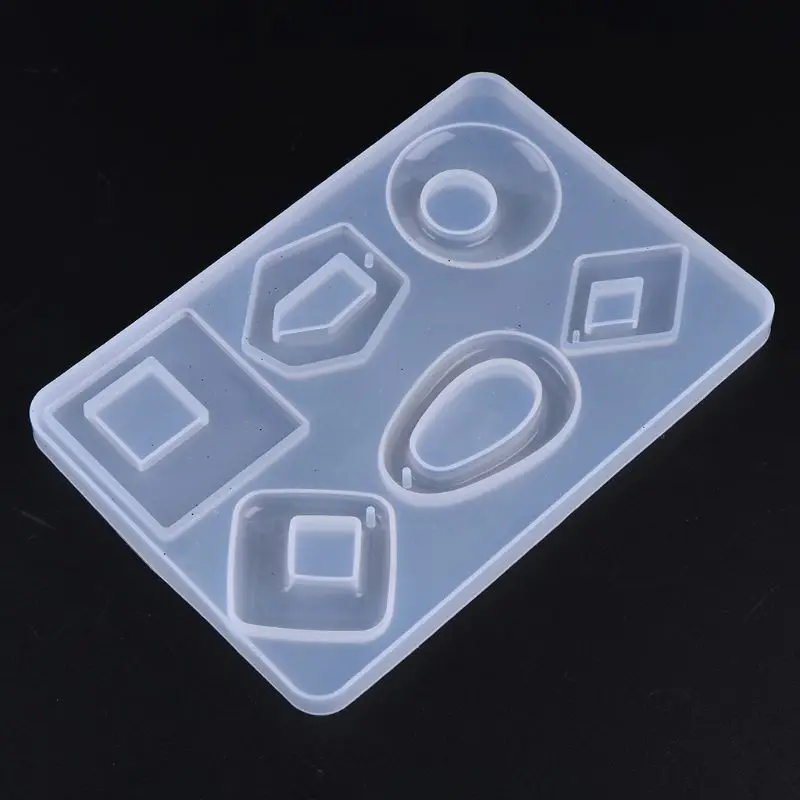 1 Set Fashion DIY Crystal Epoxy Mould Traditional Necklace Pendant Earrings Jewelry Making Silicone Mold Material | Украшения и