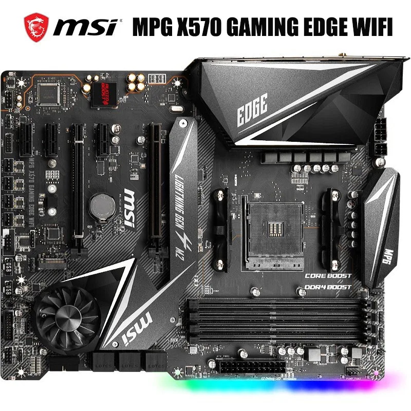 

Brand New MSI MPG X570 GAMING EDGE WIFI Desktop Motherboard Support Ryzen 5800X/5600X/3800X/3700X/3600X (AMD X570/Socket AM4)