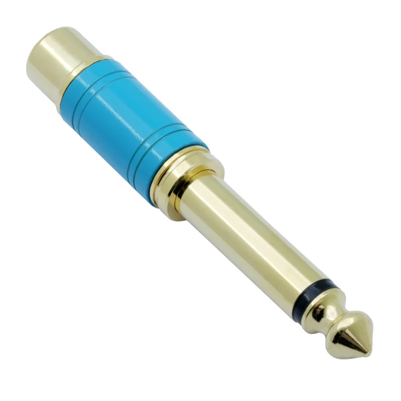 Аудиоразъем RCA Jack 6 35 мм моно штекер к кабелю для колонок адаптер с роскошным
