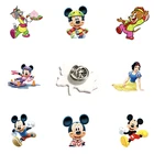 Акриловые заколки для лацканов в форме мультяшного героя Диснея, Микки и Минни Маус, эпоксидные смолы, значки, броши, украшения, ювелирные изделия FZS633