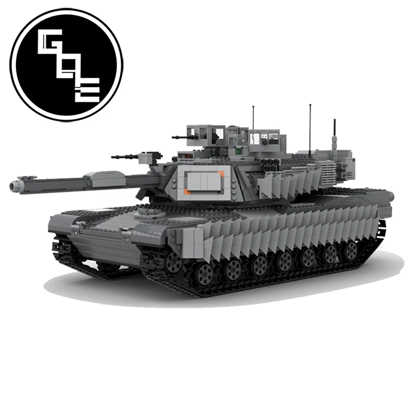 

Moc High-Tech Military Weapons Ultimate M1A2 Abrams Tank Model Building Blocks With Remote Control Bricks Toys For Children Gift