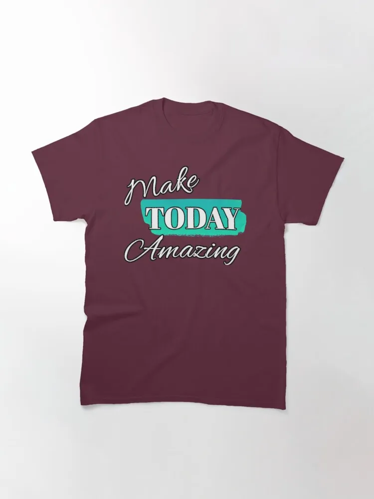 

Make Today Amazing-зеленая черная классическая футболка
