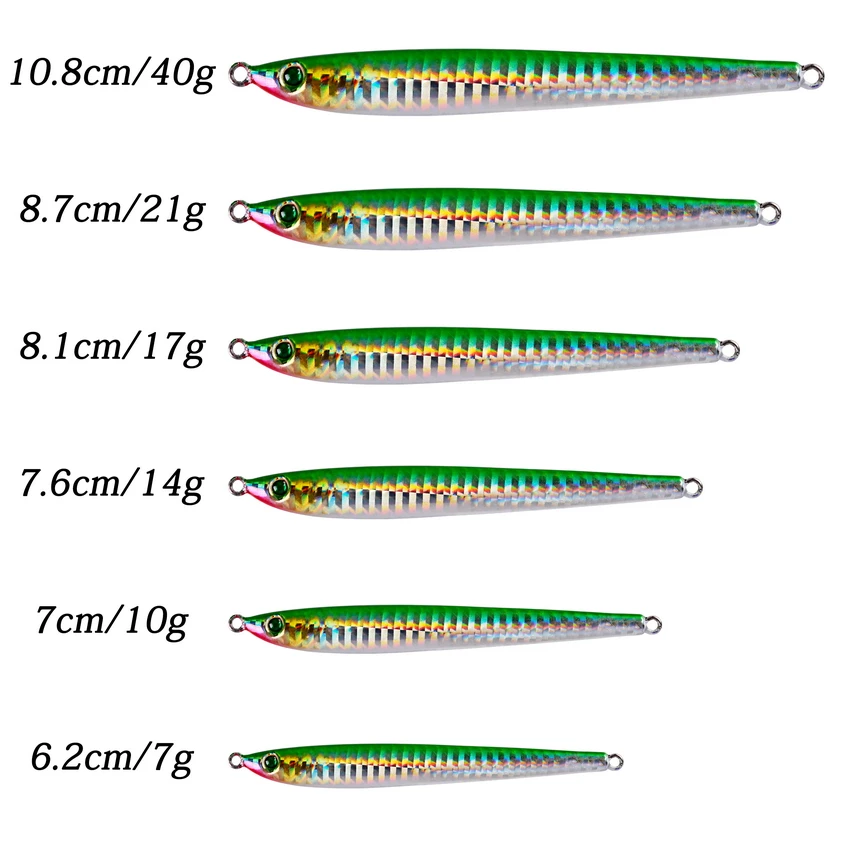 1PCS Long Metal Jig Fishing Lure Slow Cast Jigging Spoon 7G 10G 14G 17G 21G 28G Artificial Shore Bait Sea Tackle | Спорт и