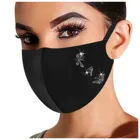Быстрая доставка, женская модная многоразовая моющаяся маска для лица с алмазным принтом для защиты от вирусов
