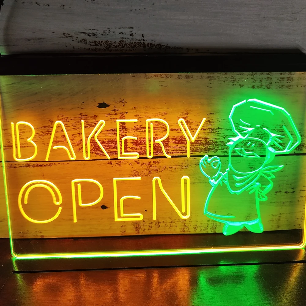 Ss024 открытый хлебопекарский магазин дисплей двухцветный светодиодный неоновый