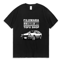 initial d fujiwara tofu shop ae86 manga t shirt men women japanese streetwear anime t shirt short sleeves white cotton tee shirt