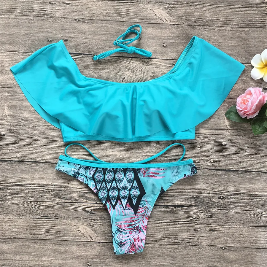 Бикини-стринги женский купальник пуш-ап сексуальный бандо бикини Женский