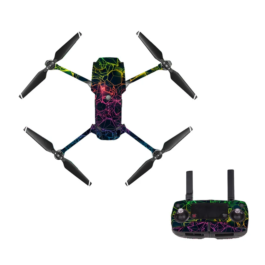 Красочная линия стикеры наклейки для DJI Mavic Pro Drone + пульт дистанционного