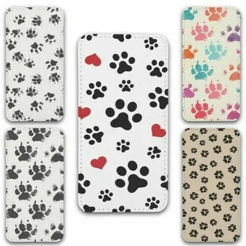 

For Apple iPhone 13 Pro Flip Case Cover Paw Prints Group 1
