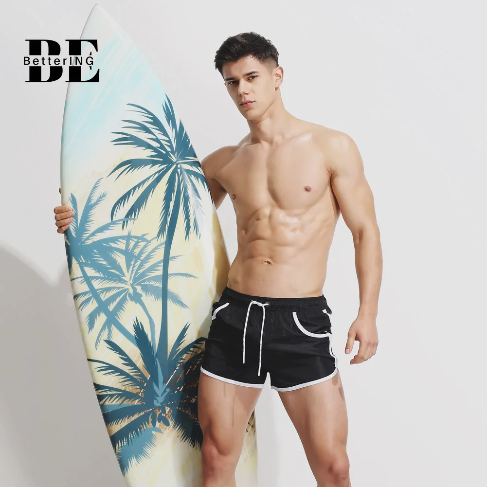 

Summer Explosion Silky Youth Big Shorts Big Size Comfortable Quick Dry Sports Running Shorts Pure Color Beach Shorts Tide