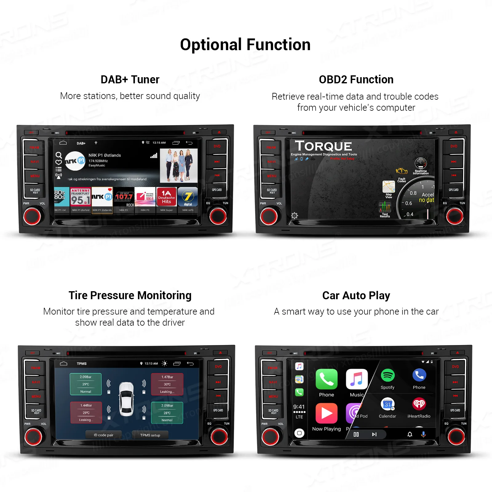 XTRONS 7 ''Android Q DSP автомобильный радиоприемник стерео DVD плеер GPS для Volkswagen T5 Multiwan