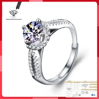 passed diamond test 1 0 ct perfect cut moissanite party ring 925 sterling silver classic square rings luxury jewelry