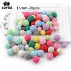 Деревянные крючком бусины LOFCA 16 мм 20 шт., грызуны пищевого класса, подвеска сделай сам для детей, ожерелье, детский прорезыватель, детские товары