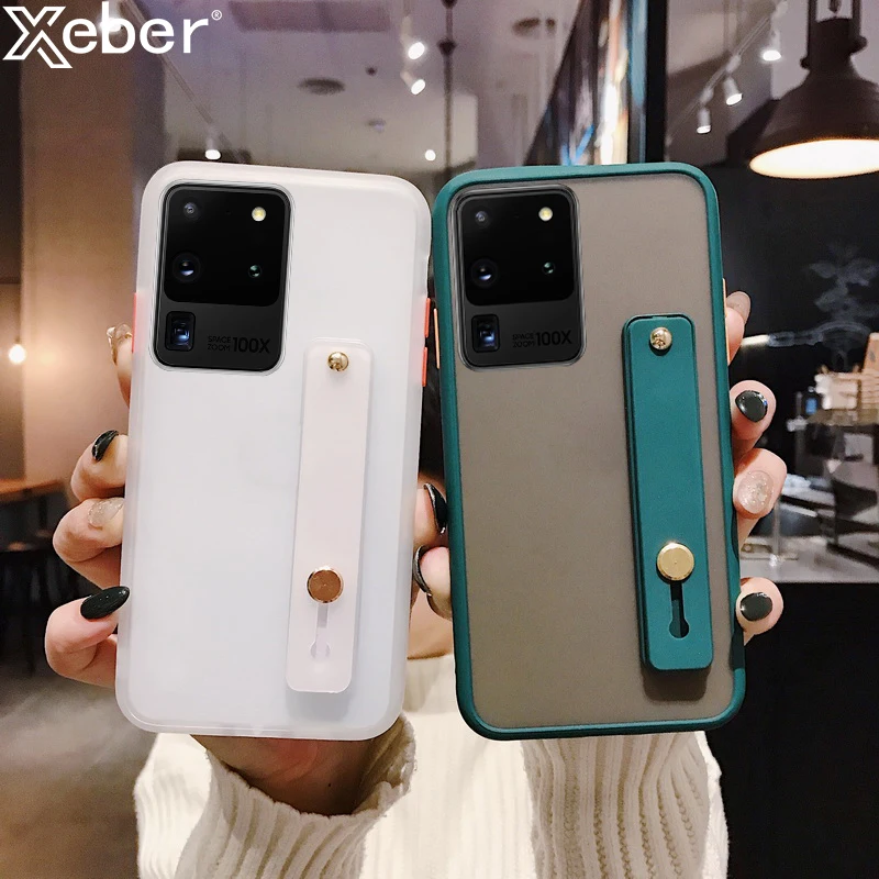 Матовый Прозрачный бронированный чехол подставка для телефона Samsung A72 A52 A32 A42 A12 S21